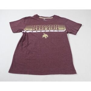 Colosseum T-Shirt Kids L Maroon Texas State Bobcats NCAA Short Sleeve Graphic